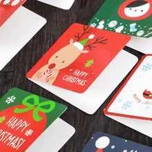 24 шт./компл. креативная мини-карта рождественские поздравительные открытки подарочная карта цветная карта с конвертами 7,5x7,5 см