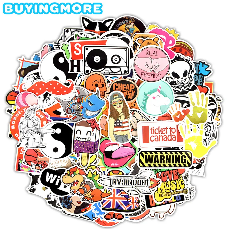 

600 PCS Random Graffiti Stickers Bomb JDM Funny Anime Sticker for Moto Car Bumper Suitcase Cool Laptop Skateboard Bike Kids Toys