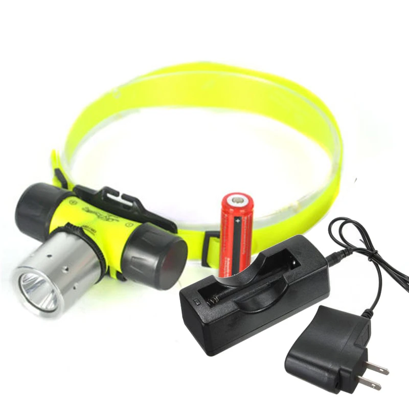 Dive Headlight Underwater Light Diving 2000LM T6 Headlamp LED Waterproof 60m Swimming Torch