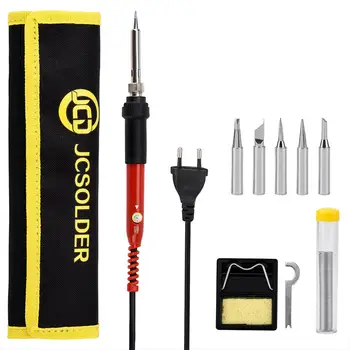 

JCD Electric soldering Iron 60W 220V 110V Adjustable Temperature solder Welding Rework soldering station Stand Holder tips sets