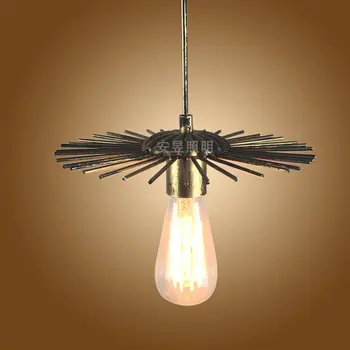 

Creative vintage industrial pendant light nordic retro lights iron lampshade loft edison lamp metal cage dining room Countryside