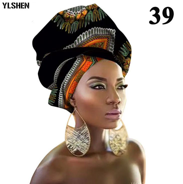 Восковая тюрбан, африканская повязка на голову, трендовый стиль, хлопок, принт, африканская повязка на голову для женщин, Дашики, Африканский головной шарф, 90*110 см