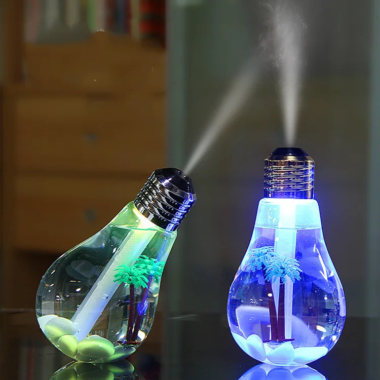 

400ml LED lamp air ultrasonic humidifier household essential oil diffuser atomizer air freshener atomizer with LED night light