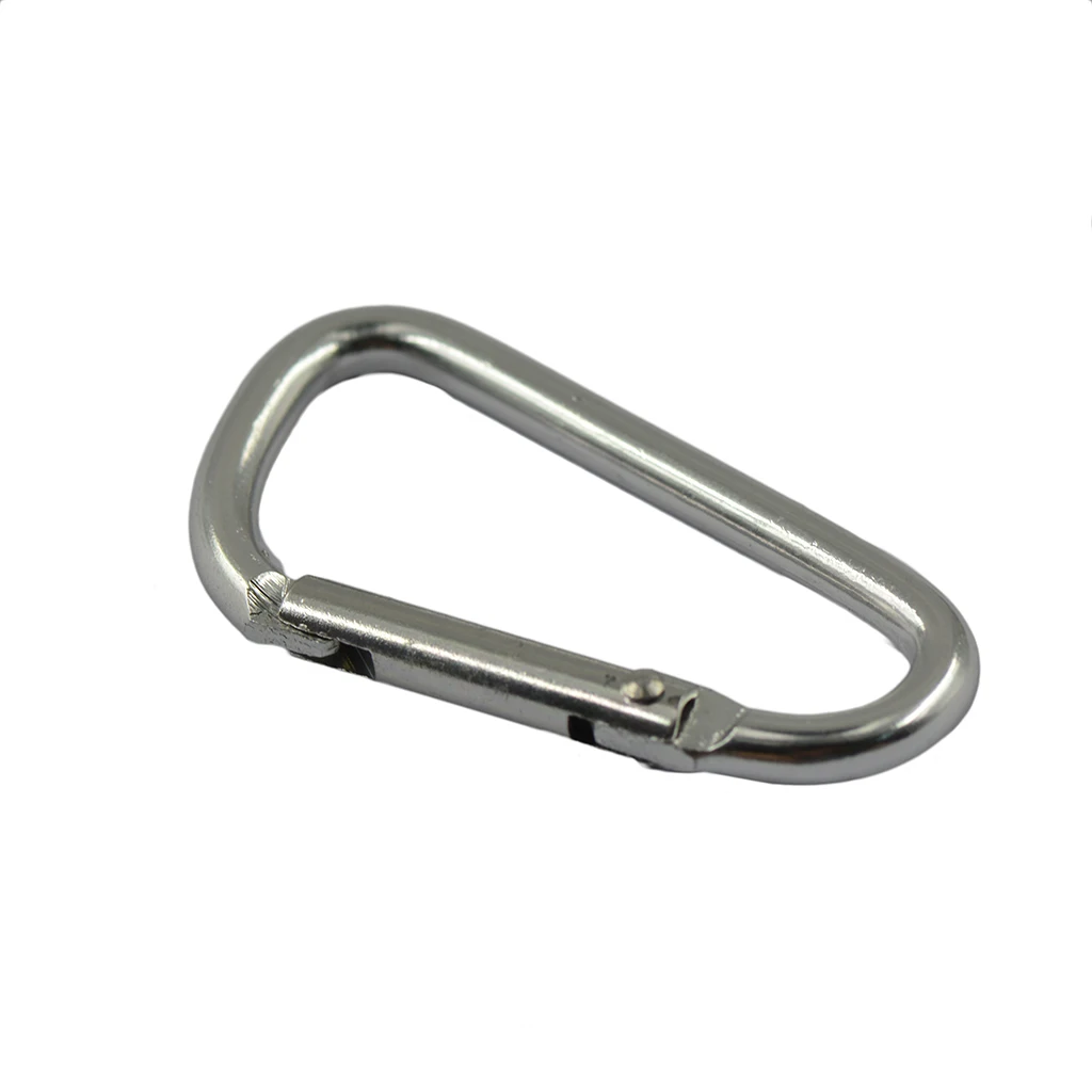 20 Pieces Wholesale Aluminum Carabiner D-Ring Key Chain Clip Hook Buckle Outdoor DIY Findings for Hanging Connector 
