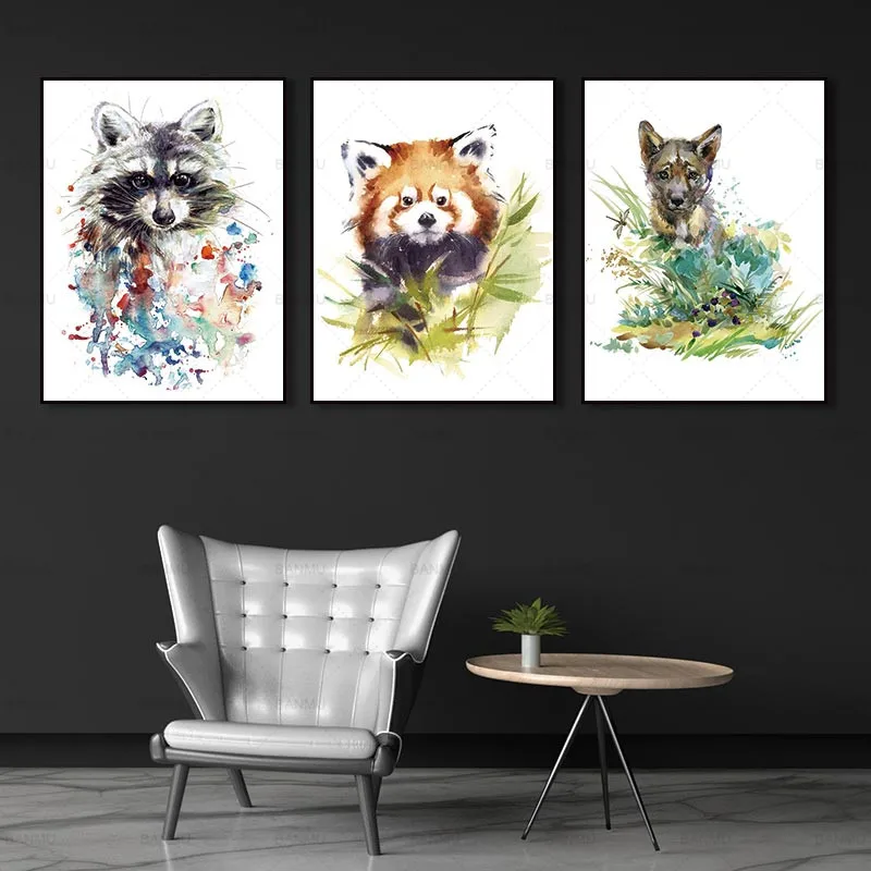 

Painting wall decor abstract painting art prints cartoon animals on canvas Wall art pictures home art decor no frame