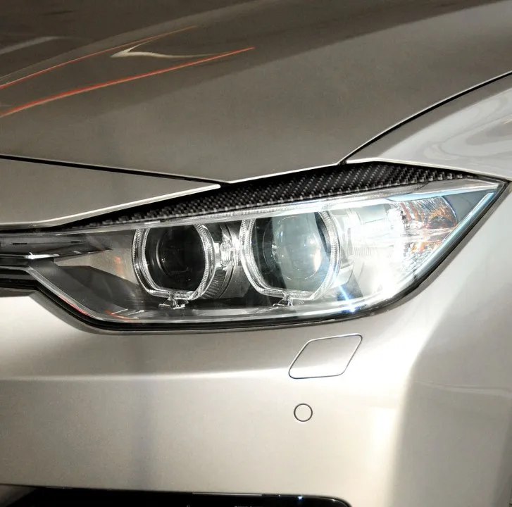1 пара наклейки для передних фар из углеродного волокна BMW 3 серии 320i 328i 325i F30 2013