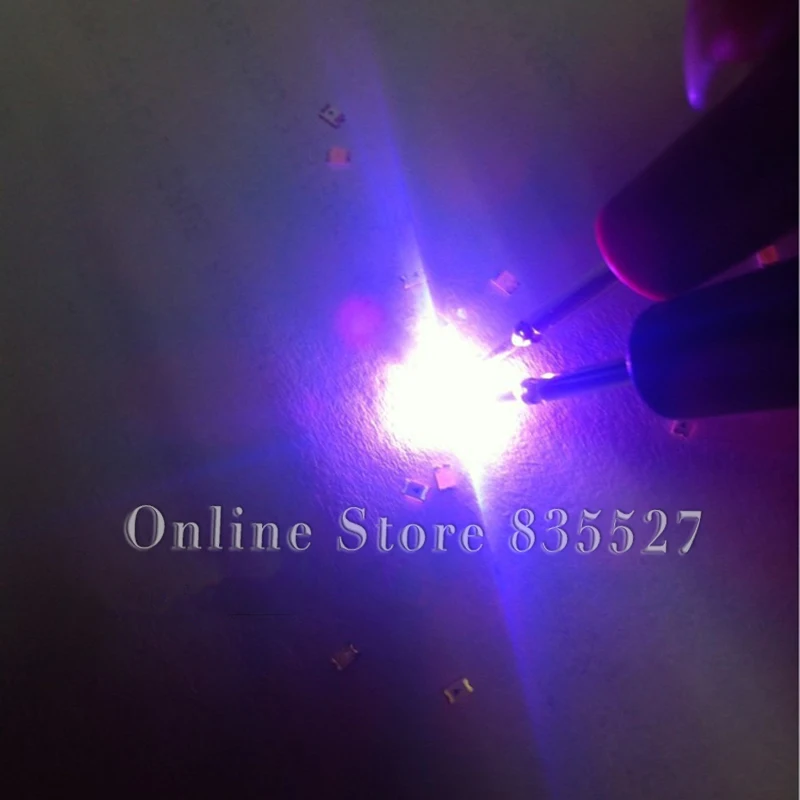 

1000PCS/LOT SMD 0603 SMD bright UVB purple LED light emitting diode (LED) 1608 violet