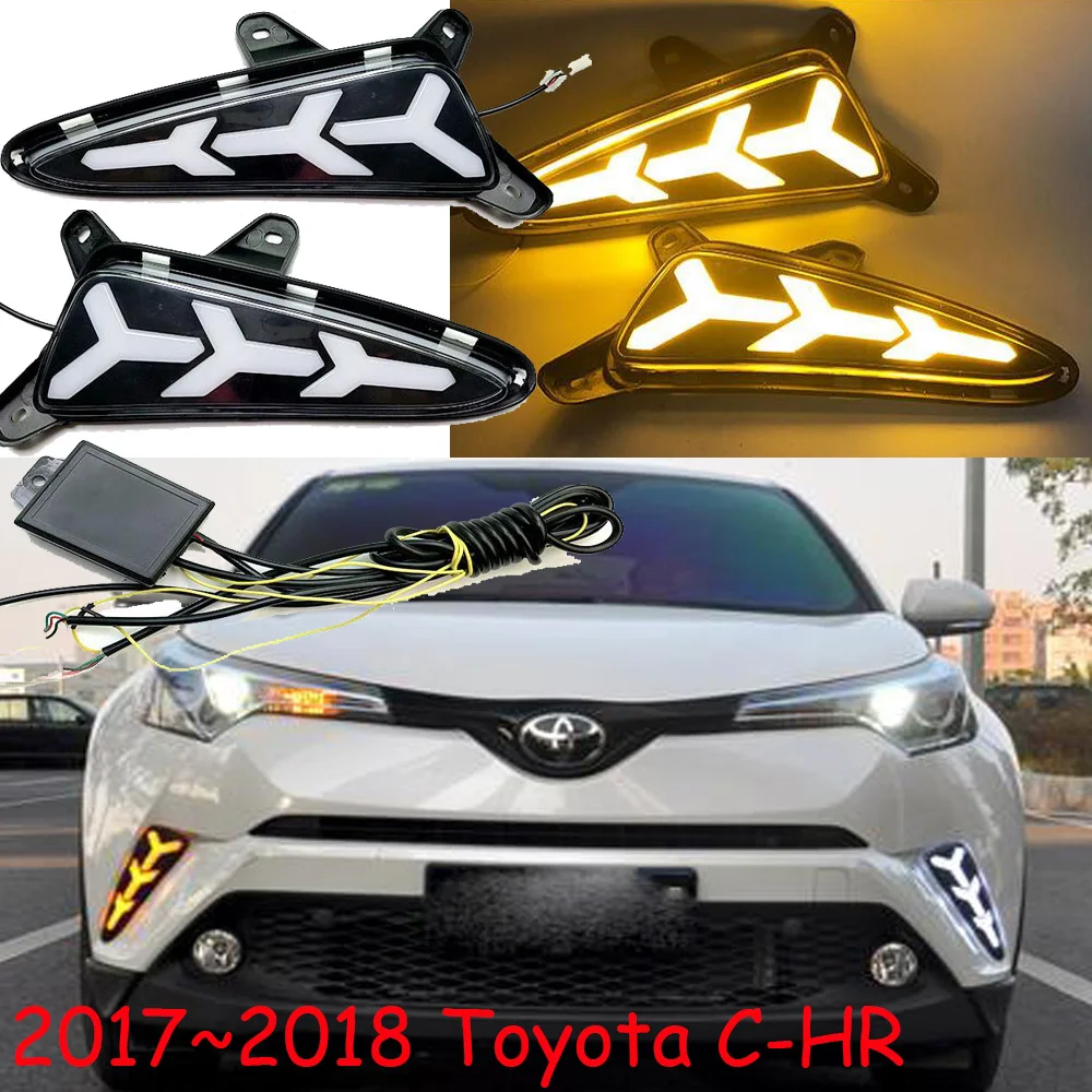 Видео ЧР C-HR 2017 2018 светодиодный дневного указатели поворота светильник DRL