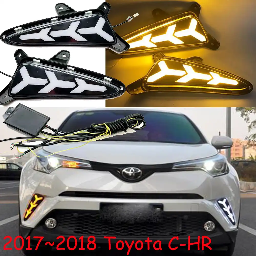 For 2016-2018 Toyota C-HR CHR DRL LED Daytime Running Light Turn Signal Fog Lamp