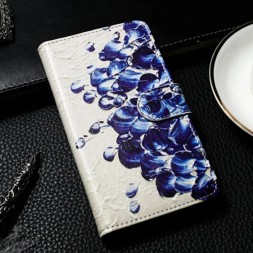 

TAOYUNXI Flip Leather Case For Doogee Homtom HT16 HT 16 Wallet Case DIY PU Painted Cover For HT7000 HT 7000