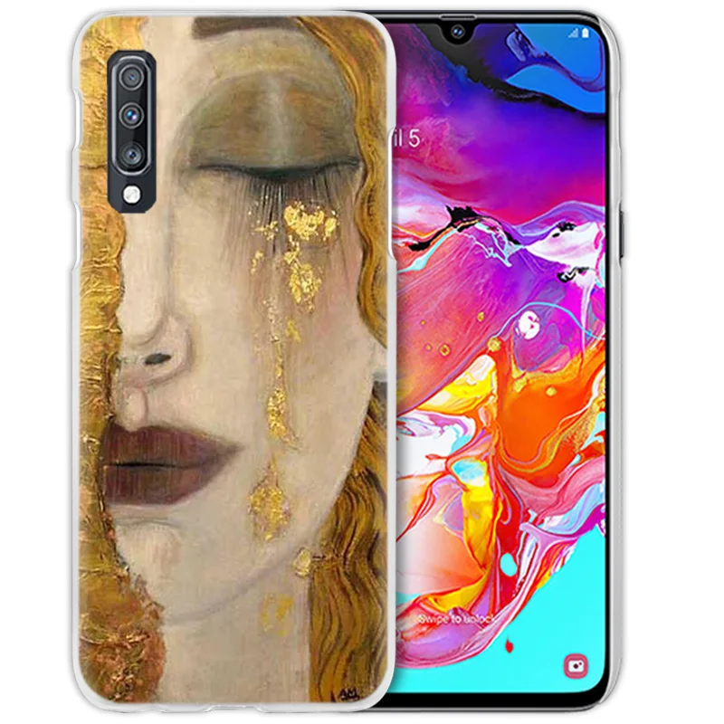 Поцелуй Густава Климта кейс для Samsung Galaxy A50 A70 A20e A40 A30 A20 A10 A70s A51 A9 A7 2018 Жесткий
