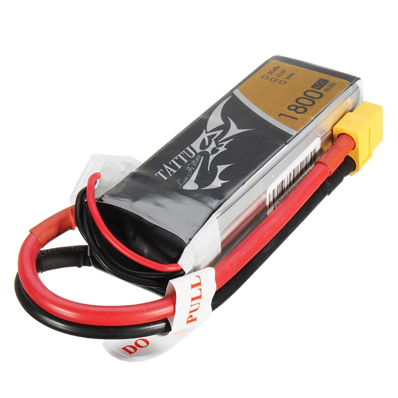 TATTU 11,1 V 1800mAh 45C 20Wh 3S XT60 вилка Lipo батарея для FPV RC гоночный Дрон Квадрокоптер запасные части Аксессуары Accs