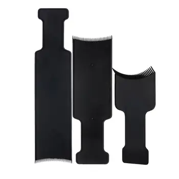 

3pcs Useful Hair Coloring Comb Long Board Hair Coloring Comb Hairbrush For Dyeing DIY Hairdressing Tint Hair Brush Tool (Black)