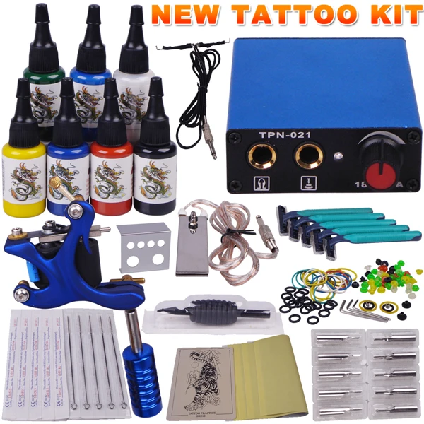 

1 machine for tattoo starter kit permanent makeup gun kit professional tattoo machine set piercing tool kit