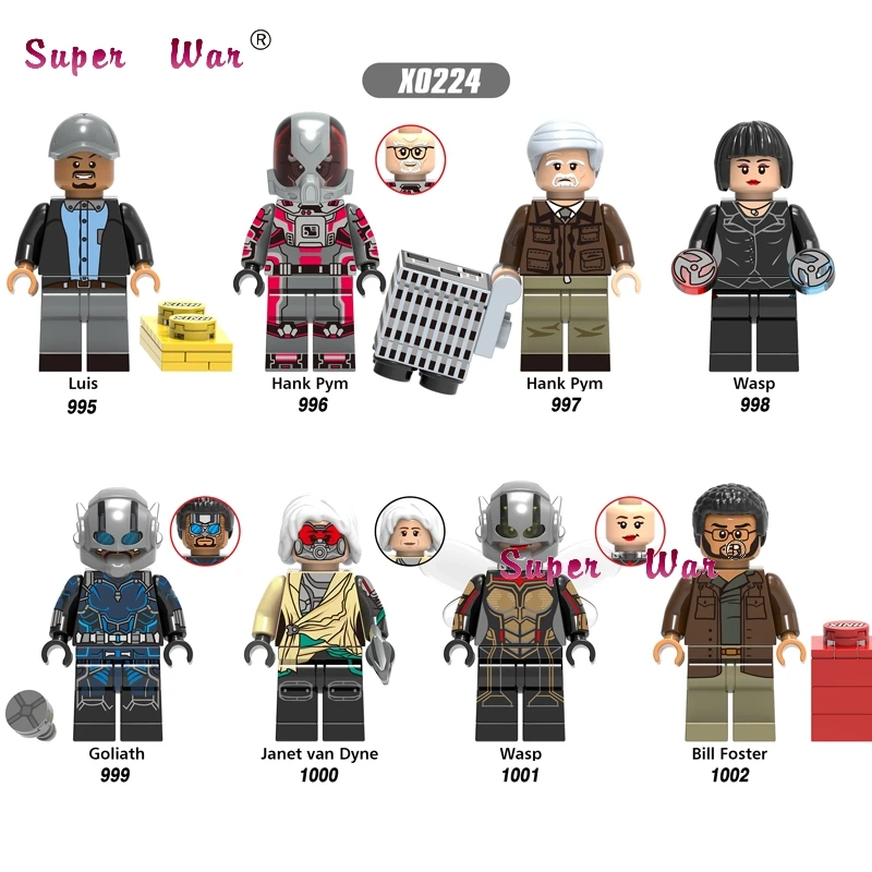 

Single Marvel Ant-Man and Wasp Antman Hank Pym Luis Goliath Janet Van Dyne Zuri Baron building blocks toy for children