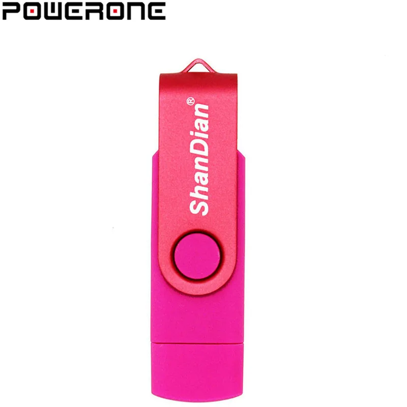 POWERONE OTG USB флеш-накопитель, флешка для смартфона, микро-флешка, 4 ГБ, 8 ГБ, 16 ГБ, 32 ГБ, 64 ГБ, флеш-накопитель, USB флешка, портативная