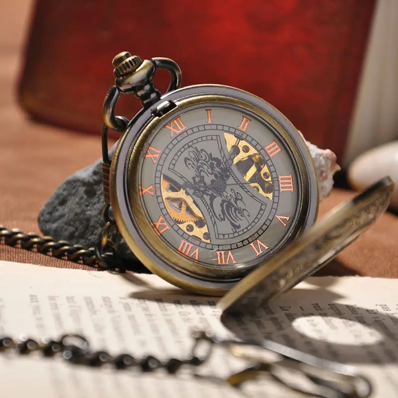 Wholesale Mechanical Hand Wind Pocket Watch High Quality Vintage Men