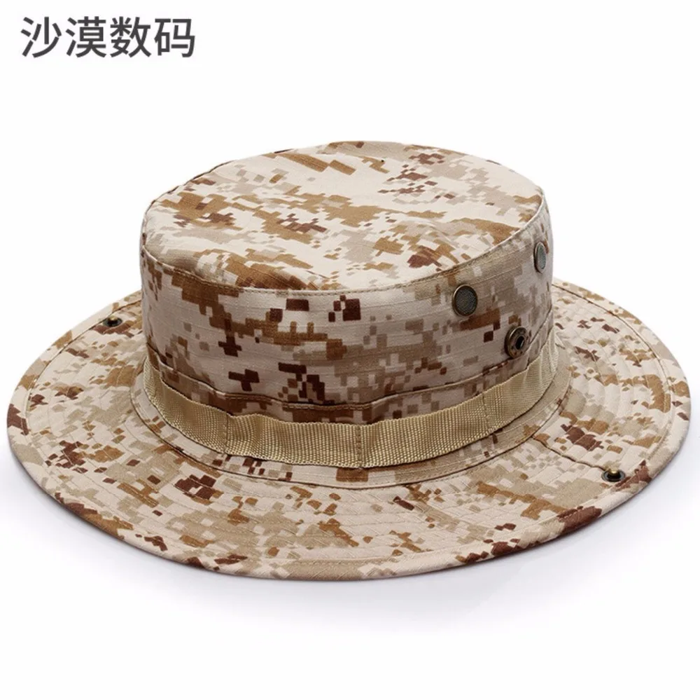 Men Bucket Hats Tactical Boonie Hat Male Combat Camouflag Fishing Hat
