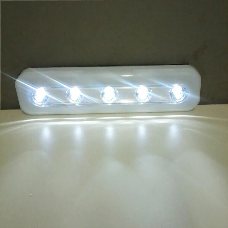 Сенсорный сенсор Push 5 LED ночник беспроводной липкий кухонный настенный
