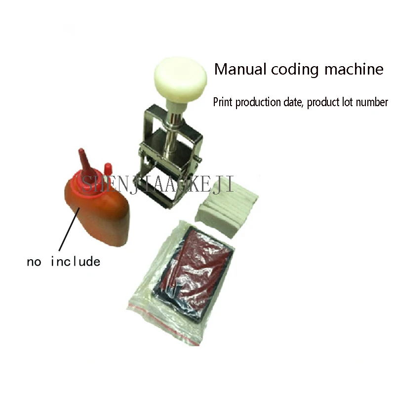 Ручная регулировка производства Дата Код машина печати еда пластиковый пакет этикетка кодек имитация струйный принтер 1 шт