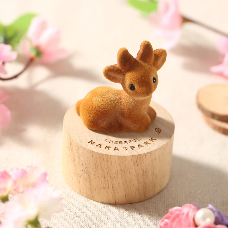 Buy Cute wood animal music box Mini deer gift music