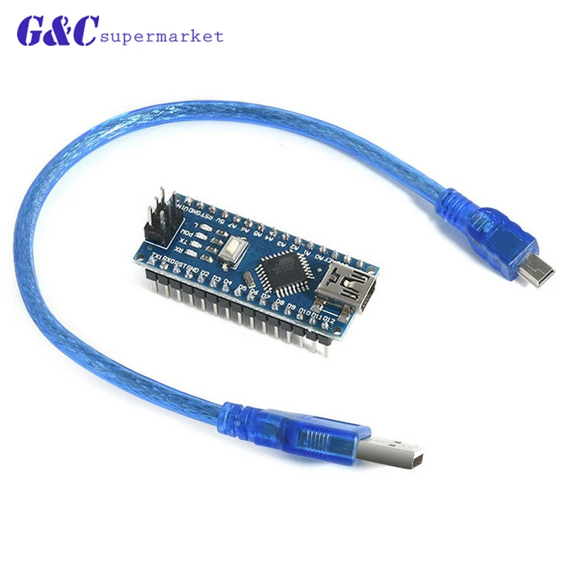 Контроллер Nano 3 0 совместим с драйвером arduino nano USB кабелем NANO V3.0 ATMEGA328P|Интегральные
