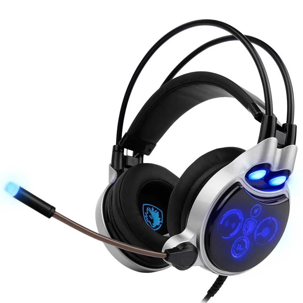 

SADES SA908 Stereo Wired Surround Gaming Headset Headband Mic Headphone 18Dec27