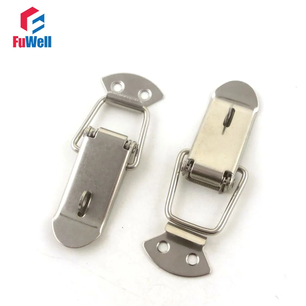 2pcs R104 Spring Loaded Toggle Latch Case Cabinet Box Hasps Catch Buckle Stainless Steel | Обустройство дома