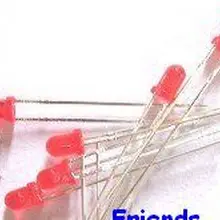 wholesale1000 шт 3 мм круглый рассеянный красный светодиодный светильник