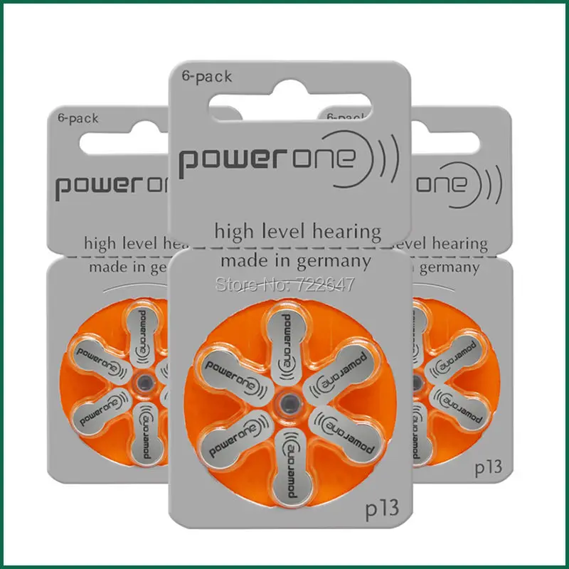 30x Powerone Germany Hearing Aid batteries 13 13a a13 p13 pr48 High power zinc air battery 1.45V