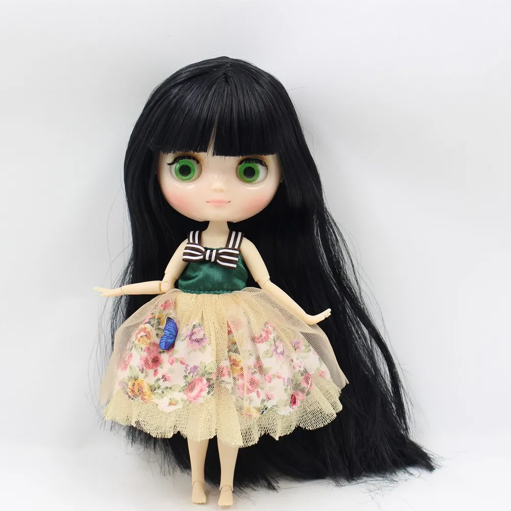 Обнаженная фабрика Middie Blyth dollSeries No.210BL9601 черные волосы с челкой подходит для изменения игрушки Neo