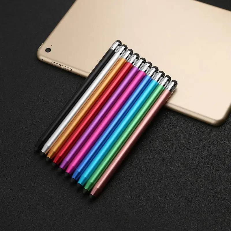 10 цветов круглые Двойные наконечники емкостный стилус сенсорный экран ручка для рисования для телефона IPad смартфон планшетный ПК
