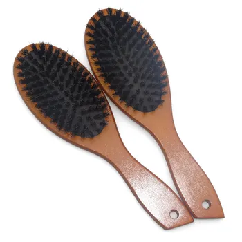 

Natural Wooden Bristle Massage Comb Anti-static Natural Boar Bristle Hairbrush Hairdressing Salon Hair Care Styling Tool Hot