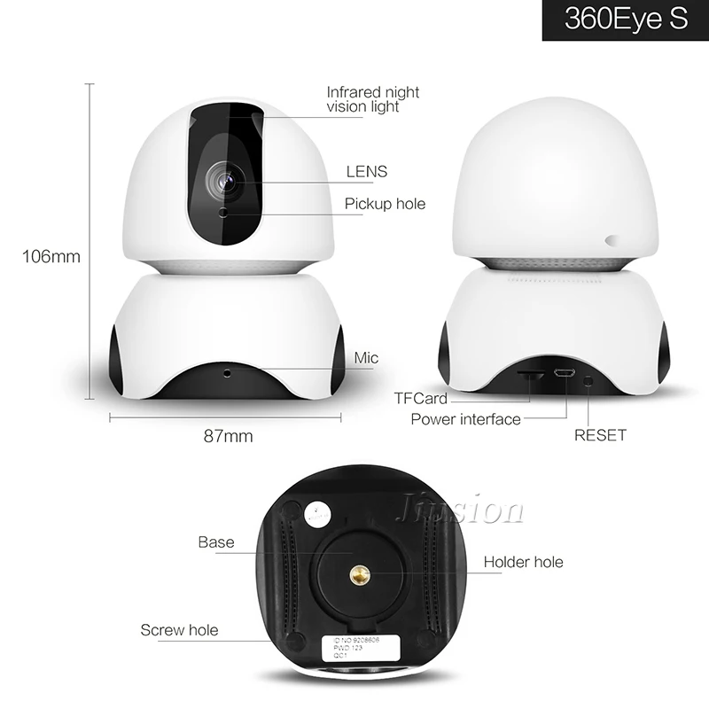 Мини Wifi 360 градусов HD видео камера IP Camara espia oculta Ночное Видение безопасности CCTV Gizli