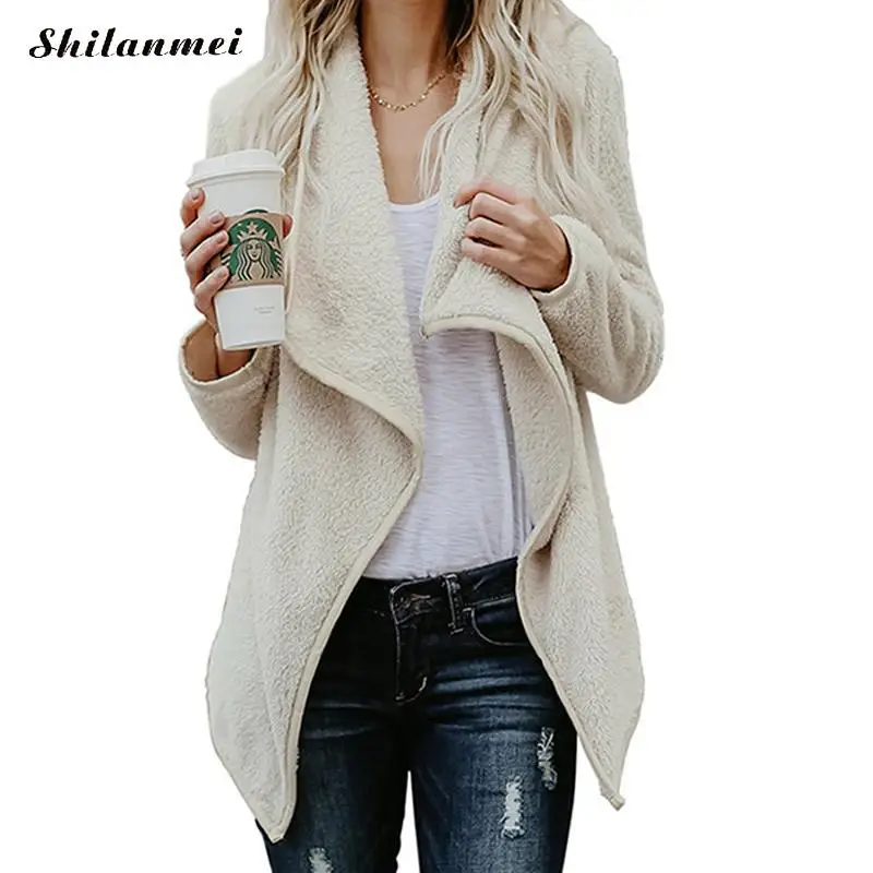 Fashion Women Teddy Faux Fur Coats Winter Warm Fluffy Long