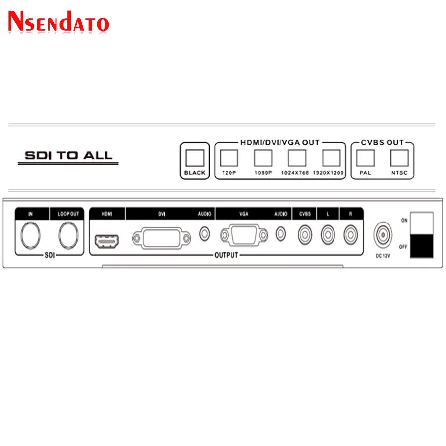 HD 3G SDI to HDMI VGA DVI вход CVBS всех скейлер конвертер R/L AV видео Siginal разветвитель