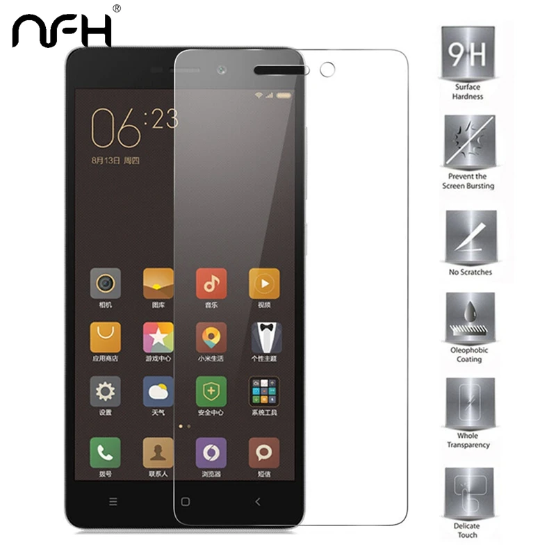 

NFH Tempered Glass for Xiaomi Redmi 3S 9H Hard Super Saver Protection Glass Film for Xiaomi 4A On Redmi 3S 3X 3 Pro 2.5D Glass
