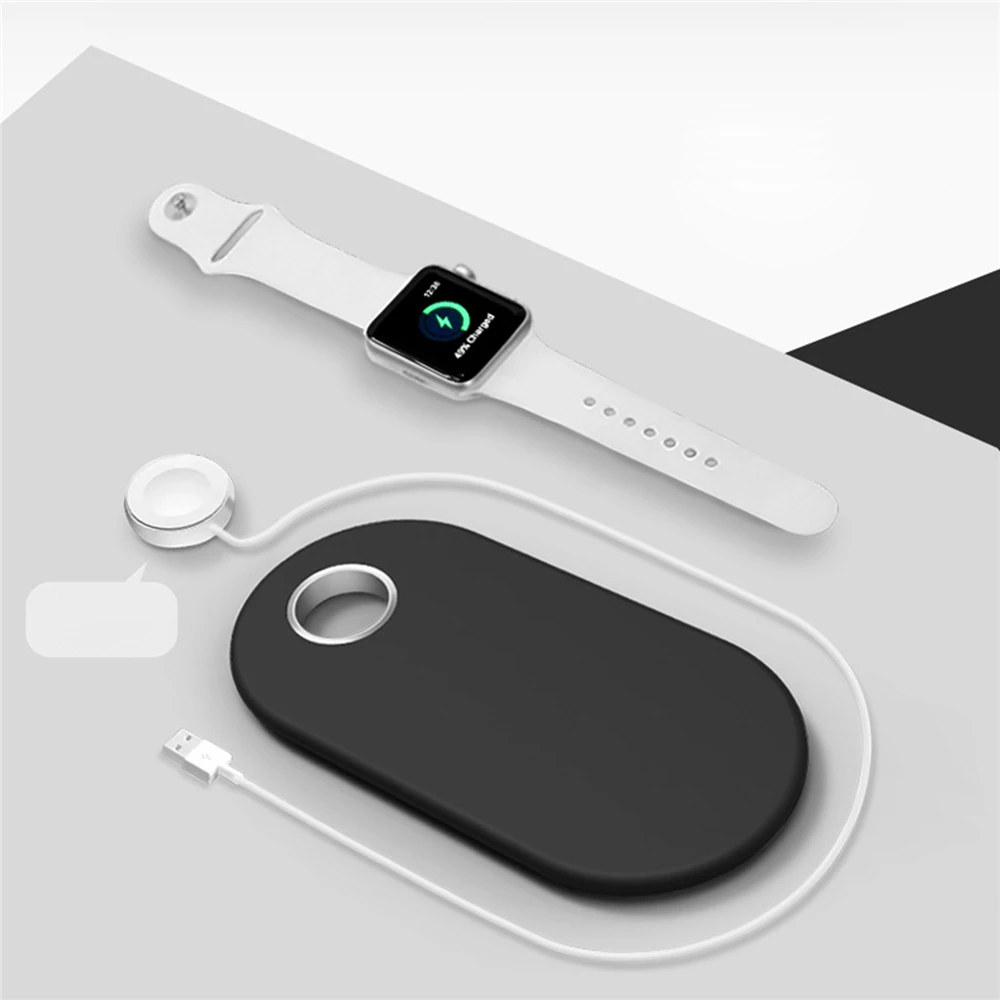 2 в 1 Qi Быстрое беспроводное зарядное устройство для Apple Watch 3 iPhone X 8 8Plus Samsung