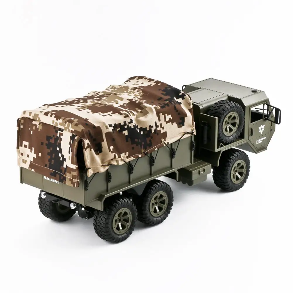 Радиоуправляемый автомобиль Fayee FY004 1/16 2 4G 6WD военный США RTR гусеничный с палаткой 15