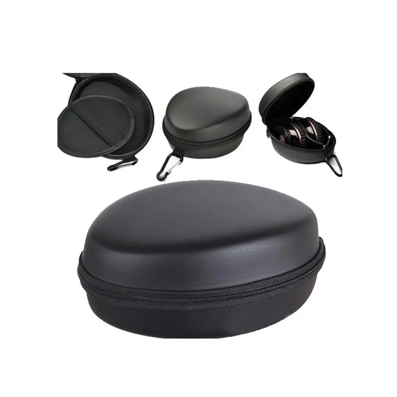 Fashion Headphones Carrying Hook Hard Case Storage Bag Black For Sony