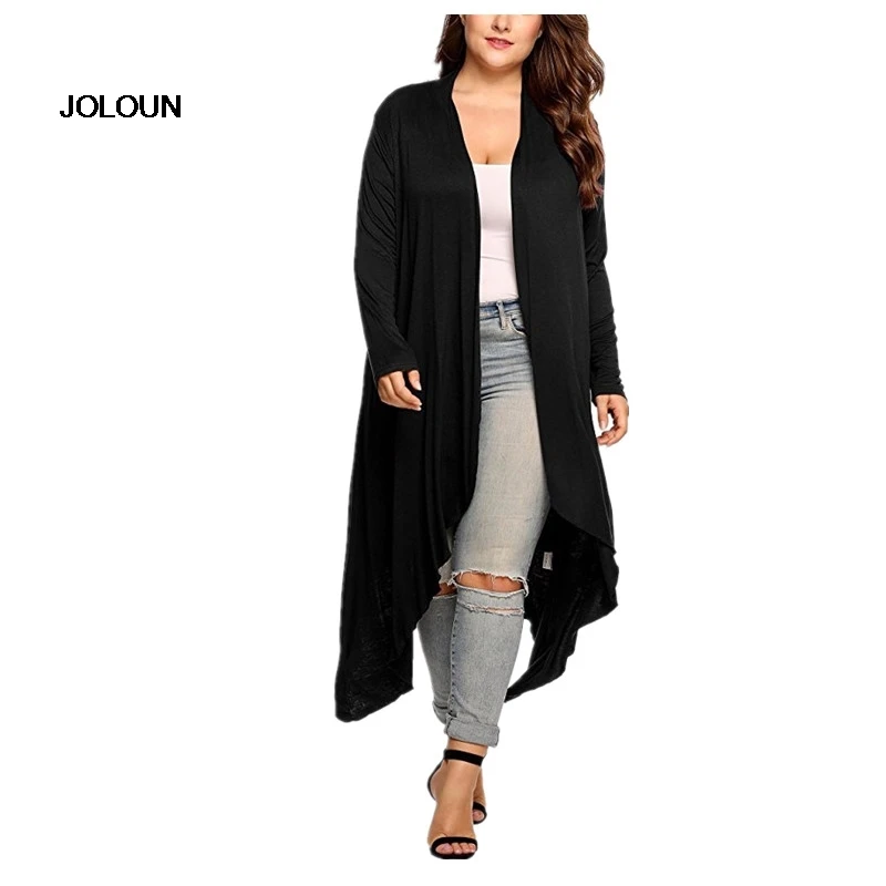 Plus Size Feminino Women's Irregular Knitted Cardigan Loose Sweater Poncho Long Sleeve Coat Jumpers Tops Kleding Vrouwen 5XL |