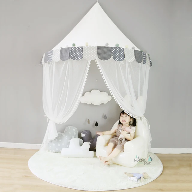 Kids Teepee Tents Children Play Room Cotton Portable Crib Tent Baby Room Decorations Birthday
