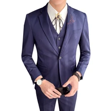 Slim Fit Suits Ternos Masculinos Tunic Suits Latest Coat Pant Designs Embroidered Blazer Mens Suits Wedding Groom Suit Mens 2019 tian qiong mens black wool suits latest coat pant designs chinese style stand collar slim fit groom wedding suit formal wear