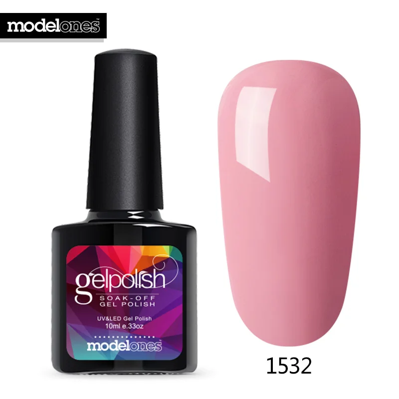 Modelones Гель-лак для ногтей телесный Розовый Цвет Гель-лак замачивающийся Гель-лак для нейл-арта Полупостоянный DIY Цвет ногтей - Цвет: 1532