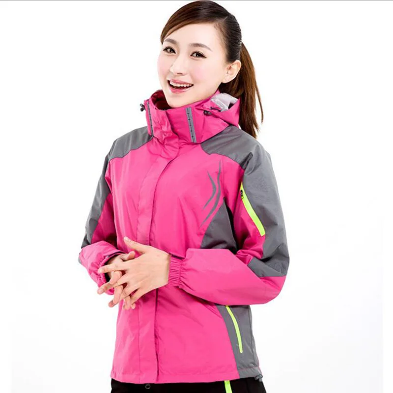 

Women's Winter 2 pieces Softshell Fleece Jackets Outdoor Sports Waterproof Thermal Hiking Skiing Female Climbing Camping Coats