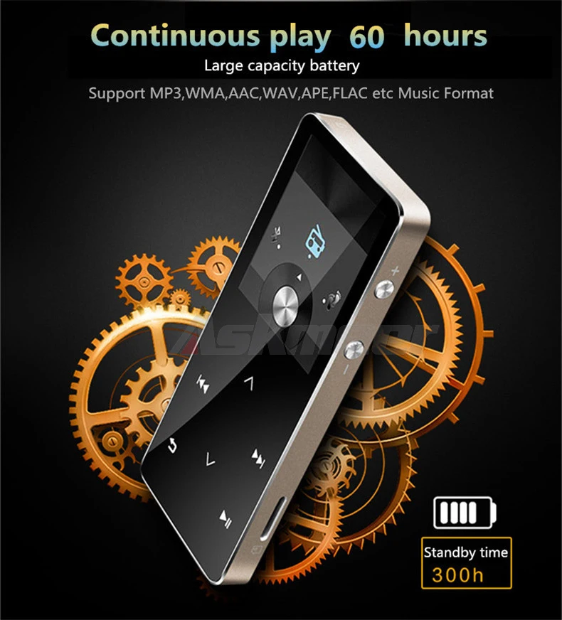 Askmeer Bluetooth MP3 Player Hifi Lossless Sound Quality Music Player 2.0Screen 8G Touch Key FMTF Card Play Sport Mp3 Walkman (8)