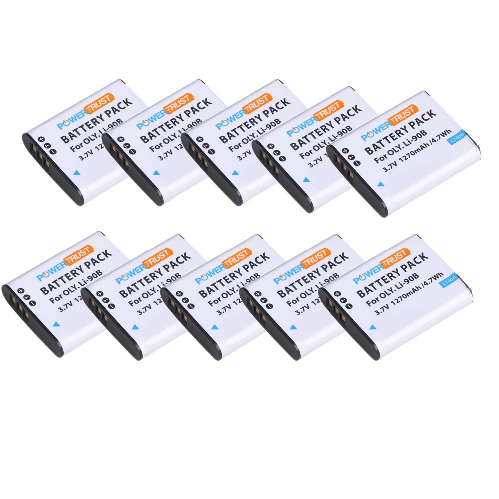 10X Li-90B 1270Mah Li 90B Li90B Li-92B Tg-5 Batteria Per Olympus Tough Tg-Tracker Sh-1 Sh -2 Sp-100 Ihs Duro Tg-1 Ihs Tg-2 Ihs