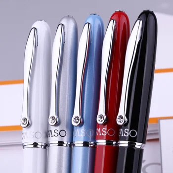 

OASO A16 Luxury Diamons Metal Fountain Pen with 0.38mm Extra Fine Nib Financial Ink Pens with Original Gift Case Free Shipping