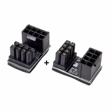 ATX 8Pin Женский до 8pin мужской 180 градусов AngledPower адаптер для настольных компьютеров видеокарта