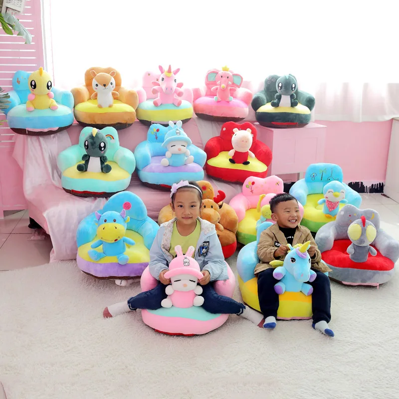 

Cust Dinosaur Plush Toys Baby Plush Toys Unicorn doll Portable Seat Kids Feeding Chair Booster Seat Safe Seat